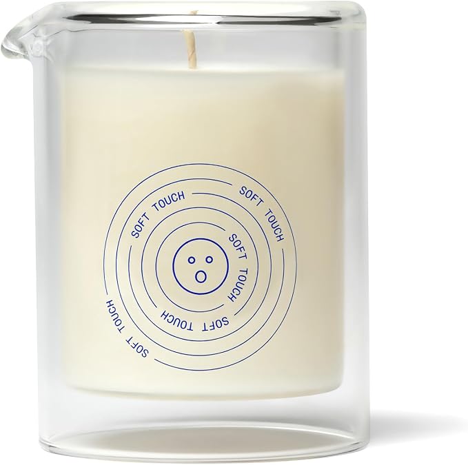 Dame Products Massage Oil Candle, Plant-Based Skin & Body Candle for Relaxing Massage, Moisturizing & Calming Aromatherapy Candle with Kava Kava, Vegan, Non-Toxic, Benzoin, Guaiac Wood & Sandalwood
