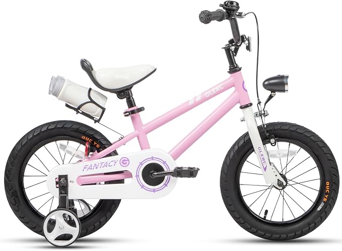 Glerc Fantacy Kids Bike, 12-20 Inch Children Bicycle for 2-13 Years Old Boys Girls, Kids Bicycle with Water Bottle Holder & Headlight & Training Wheels, Multiple Colors