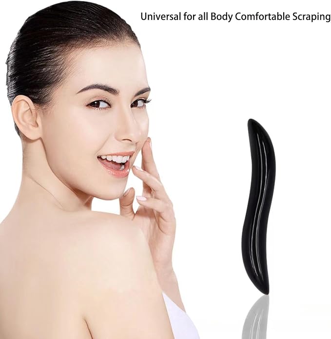 Massage Stones Guasha Roller Obsidian Gemstone Meditation Healing Stick Stone Gua Sha Board for Facial Spa Massage