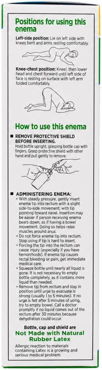 QC, Enema Sodium Phosphates Rectal Solution, Latex Free 2 Bottles
