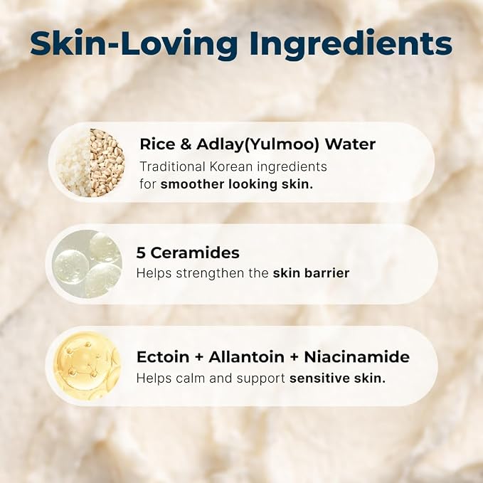 Dr.Eve Seedlab Seed& Rice Glow Reset Cleanser - Korean Rice Face Wash for Exfoliating, Deep Cleansing&Pore Care - Gentle Daily Facial Cleanser - Dermatologist Tested K-Beauty Skincare