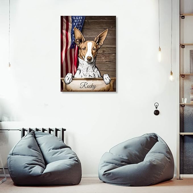 Custom Wooden Jigsaw Puzzles with Your Dog's Name on Podenco Art Print - 300 500 1000PCS Puzzles Game and Home Wall Decor