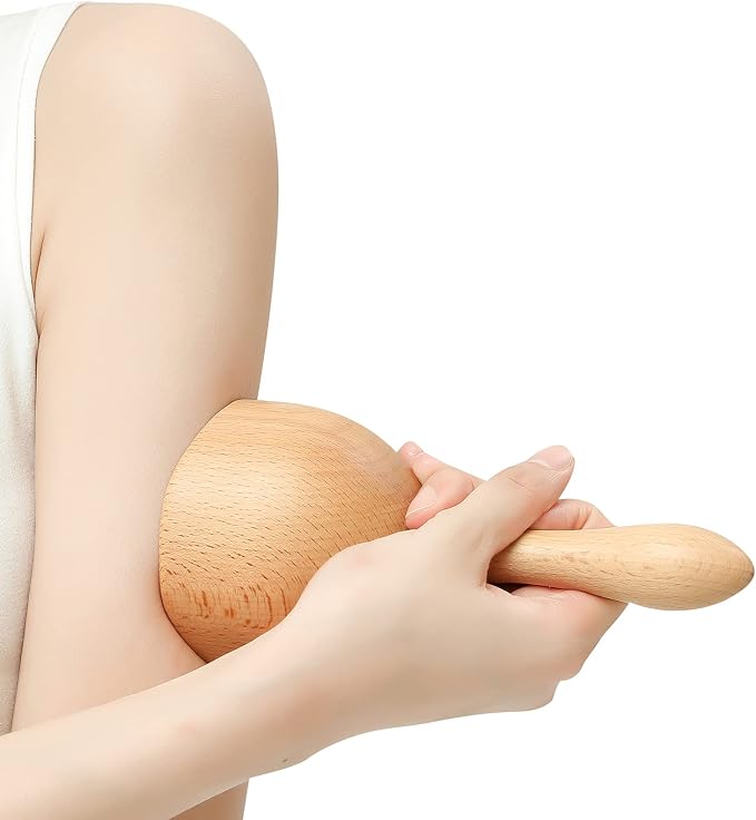 Komogir Handhleld Wooden Massage Cup Wood Therapy Massage Tool Body Sculpting Tools for Maderoterapia,Lympahtic Drainage,Anti-Cellulite,Muscle Pain Relief