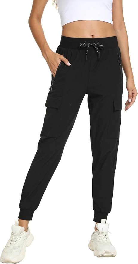 Women's Joggers Cargo Pants Lightweight Quick Dry Hiking Running Pants for Athletic Casual & Outdoor