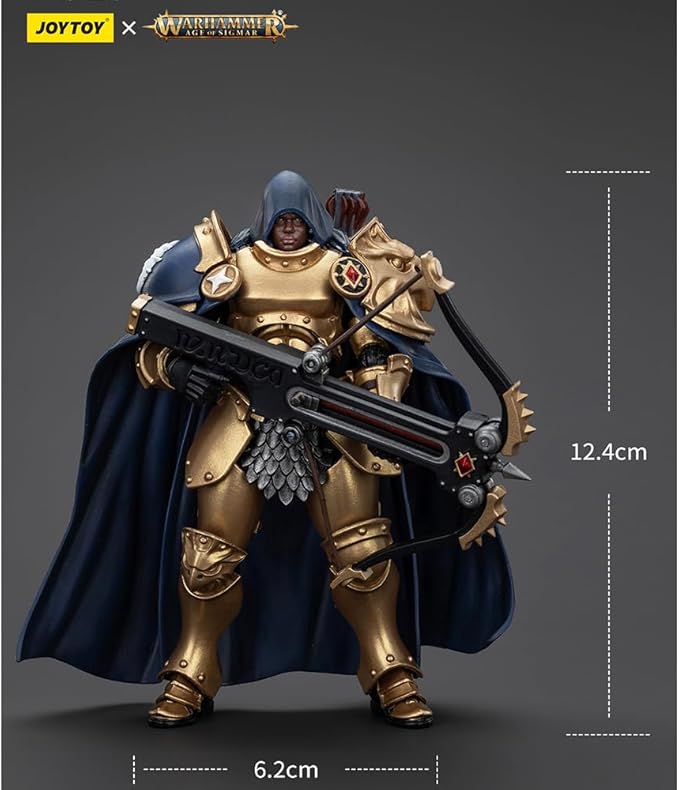 JOYTOY Warhammer 1/18 Action Figure Age of Sigmar Stormcast Eternals The Blacktalons Shakana Goldenblade 4.9in Mecha Joy Toy Collection Model