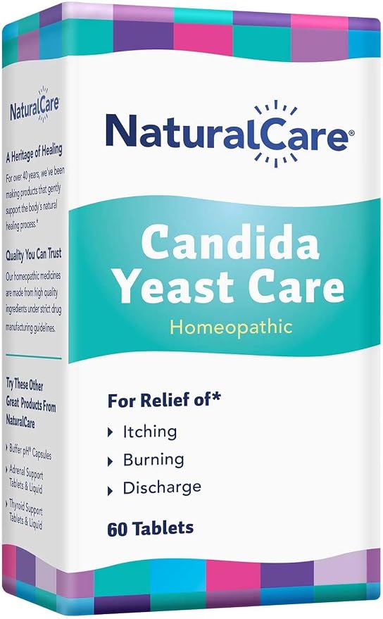 NaturalCare Candida Yeast Care, Homeopathic Tablets, 60 Count