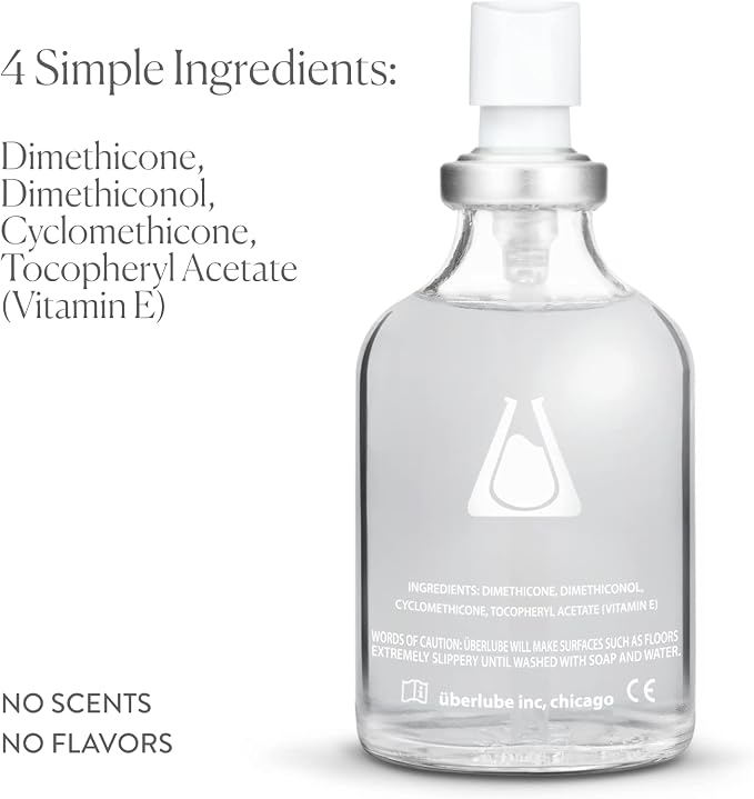 Uberlube Premium Silicone Lube (3.79 Fl Oz.) Unscented, Long Lasting Sex Lube, Waterproof, Ultra Smooth Performance, Personal Lubricant for Privacy & Toys, Vaginal & Anal Use, OBGYN Recommended