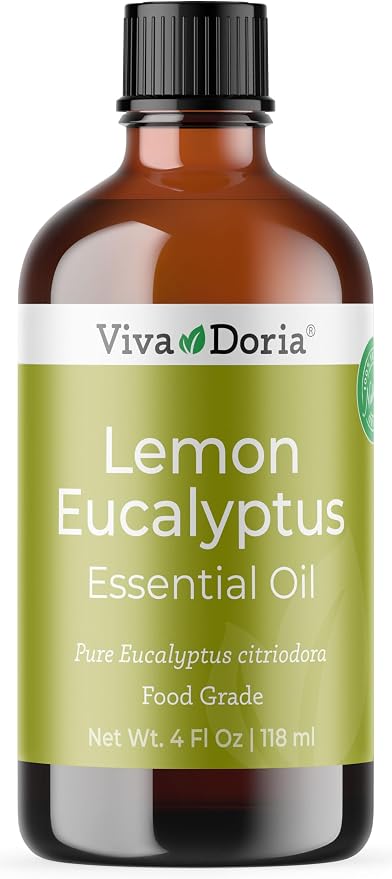 Viva Doria Lemon Eucalyptus Essential Oil, 100% Pure, Natural, Lemon-Eucalyptus Essential Oil, Undiluted, for Aromatherapy | Food Grade, 118 mL (30 Fluid Ounce)