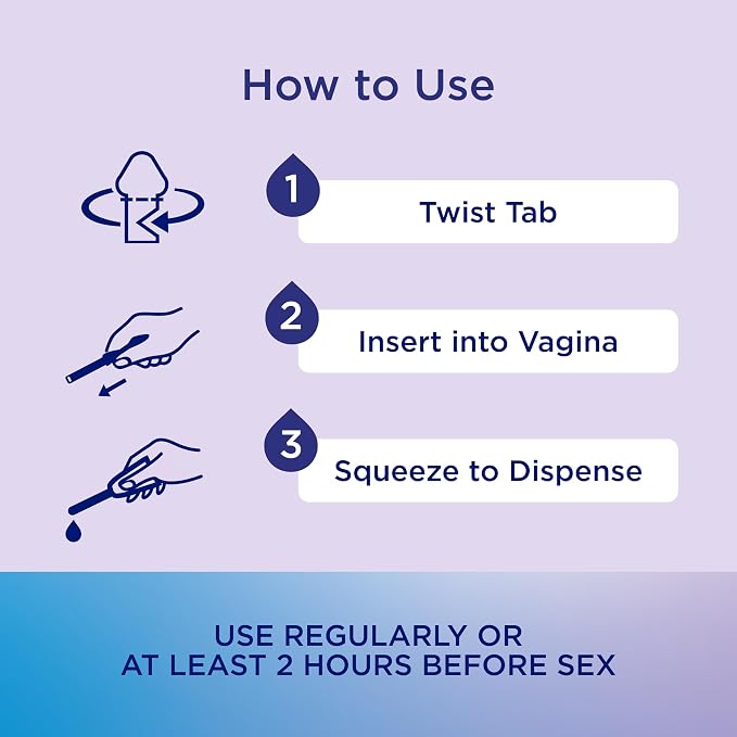 Replens Long-Lasting Vaginal Moisturizer, Relieves Vaginal Dryness for Up to 3 Days, Fragrance Free, 8 Pre-Filled Applicators