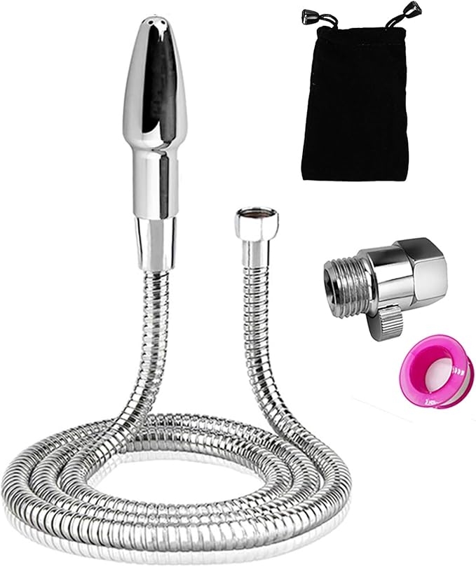 Deep Cleaning Enema Kit - Shower Douche Cleansing System, Regulator and 59inch Hose