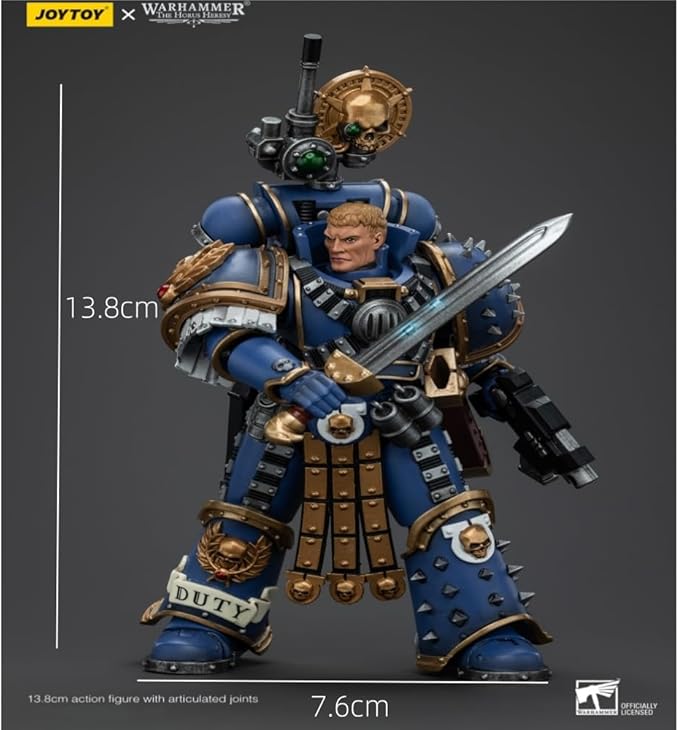 JOYTOY Warhammer The Horus Heresy Ultramarines Remus Ventanus, 1:18 Scale Action Figure Mecha Joy Toy Collection Model 5.4in
