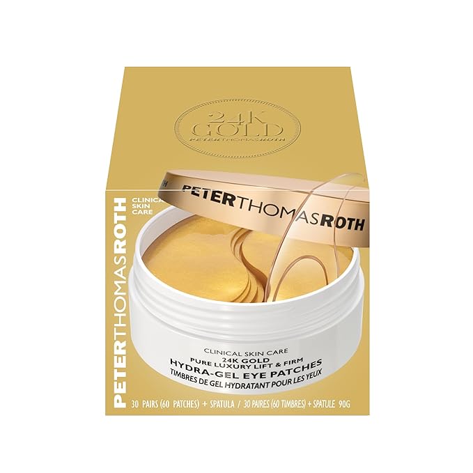 Peter Thomas Roth | 24K Gold Pure Luxury Lift & Firm Hydra-Gel Eye Patches | Anti-Aging Under-Eye Patches, Help Lift and Firm the Look of the Eye Area (Pack of 2)