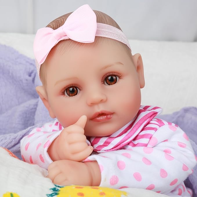 WOOROY Baby Doll, 18 inch Cute Realistic Baby Dolls Large Soft Body Baby Doll, Real Life Baby Dolls with Accessories for 3+ Year Old Girls Gifts, Pretend Play, Collection