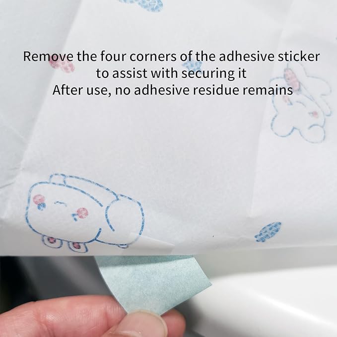 Disposable Toilet Seat Covers | Waterproof Design | for Adults and Kids Potty Training | Portable Accessories for Public Restrooms, Camping, Airplane Travel (20, Rabbit)
