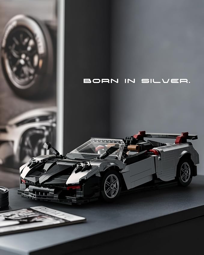 Nifeliz HURYRA Sports Car Building Set, 1:14 Scale Supercar Model Building Set for Display and Collectors, Ideal Gift for Adults and Car Lovers (1,191 PCS, NF10318)