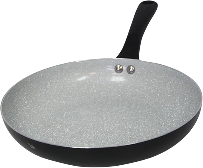 IMUSA 12 Inch Premier Cera Aluminum Speckled Gray Ceramic Fry Pan | Ideal for Pan Frying
