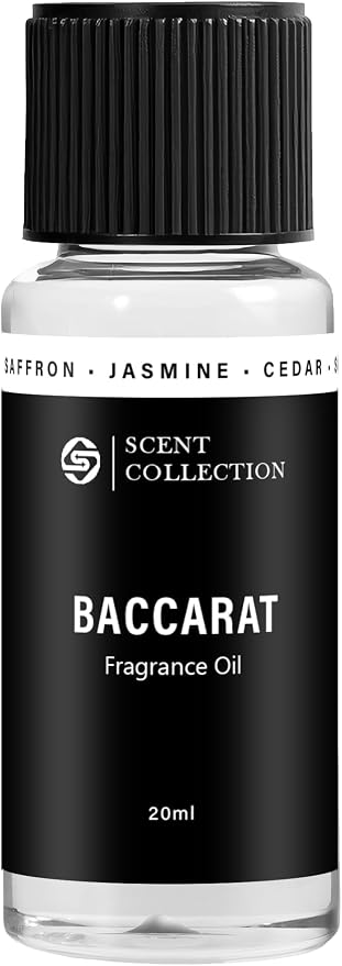 Luxury Hotel Scent Baccarat Diffuser Oil Waterless Essential Aromatherapy for Cold Air & Car Diffusers – Long Lasting Refill for Large Room & Home - Signature Saffron Cedar(20ml/0.68Fl oz)