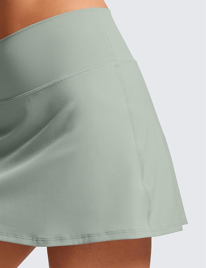 CRZ YOGA Butterluxe High Waisted Tennis Skirts | Built-in Shorts with Pockets, Extremely Soft, Casual, A Line, Stretchy, Mini, Skort for Women