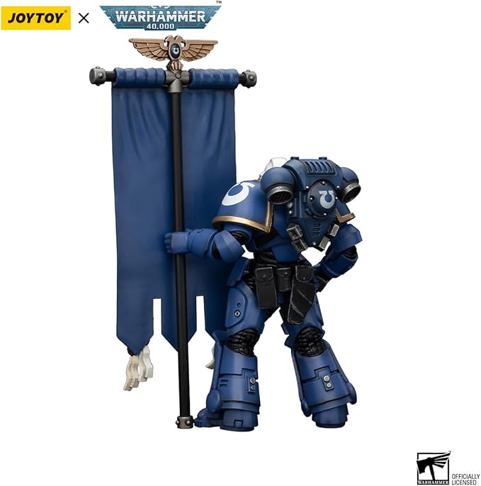 JoyToy Warhammer 40K Ultramarines Heroes of The Chapter Primaris Ancient Posca 1:18 Scale Action Figure Mecha Joy Toy Collection Model 4.76in