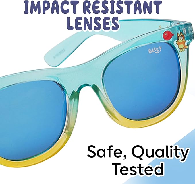 Bluey Toddler Sunglasses - Arkaid Bluey Cateye with Comfortable UV-Protective Bluey Sunglasses Toddler Size w/t Soft Case