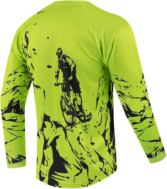 Youth Dirt Bike Jersey, Kids Mountain Bicycle Shirt Long Sleeve Powersports Children Downhill Jerseys for Big Kids