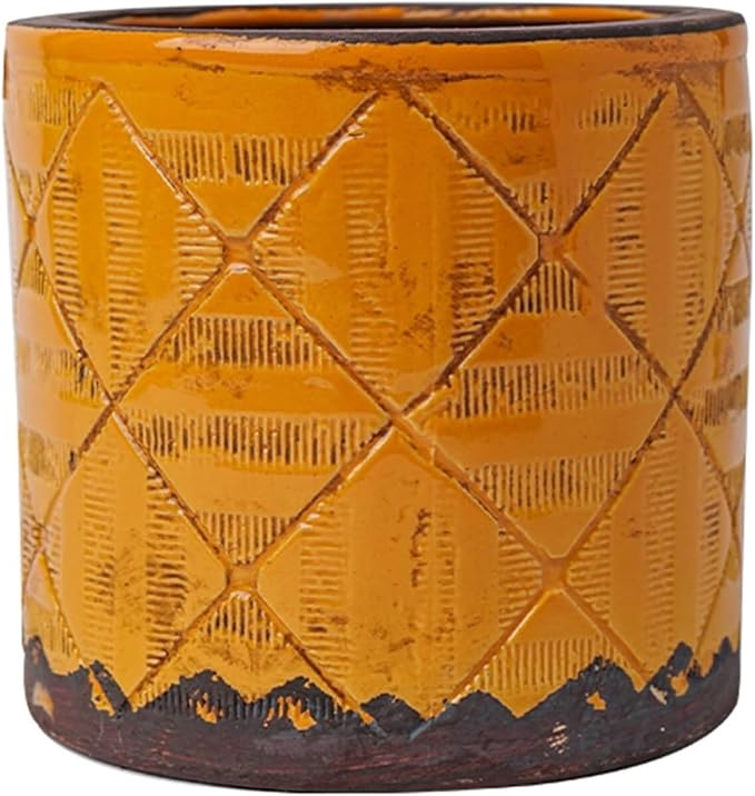 Vases for Flowers Ceramic Plant Pot Handmade Terracotta Planter Indoor Outdoor Round Flower Home Decor