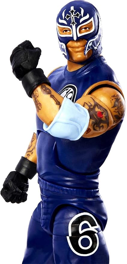 Mattel WWE Rey Mysterio SummerSlam Elite Collection Action Figure Dominik Mysterio Build-A-Figure Parts, Collectible Gift for Ages 8 Years Old & Up