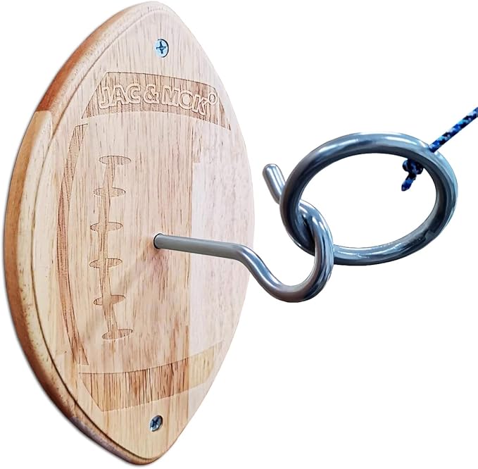 Deluxe Hook and Ring Toss Game, Outdoor Indoor Toss Game Set, Throwing Toys for Family, Party Games