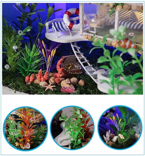 RHZN Miniature House Kit, Dollhouse Kit, Miniature Kit, DIY Mini House Building Kit for Adult, Holidays in Hawaii