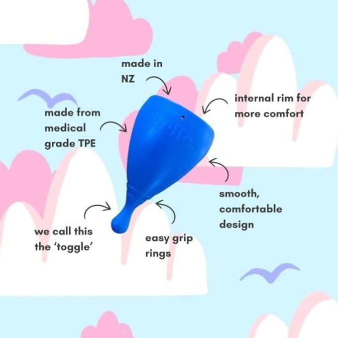 Cup High Cervix Menstrual Cup | Award Winning Reusable Soft Flexible Alternative to Pads & Tampons | Sustainable Feminine Hygiene | Leak Proof | Holds 19.5ml 38mm diameter, 67mm L (Small)