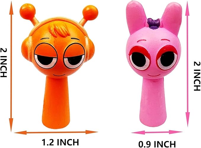 BLUE BARE Sprunki Action Figures Collection, Cute Cake Toppers Great Gift For Special Ocassions Favors Birthday Party Decoration Set Mystery Box Room and Office Decor Collectible (12-Pack)