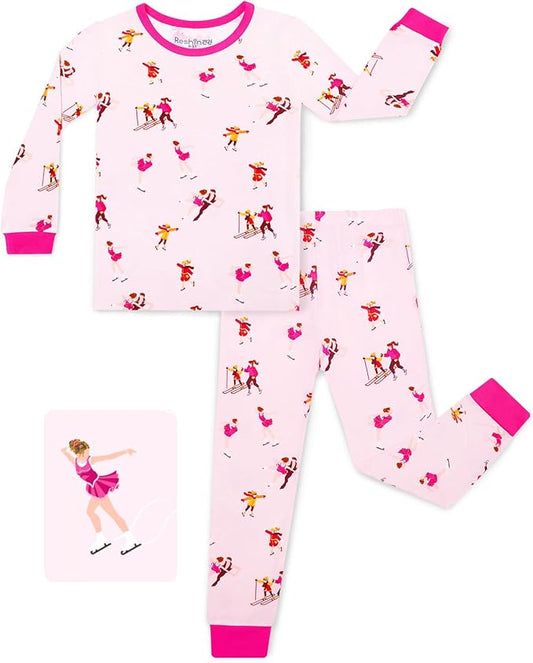 Bamboo Viscose Toddler Girls Kids Pajamas Unicorn Mermaid Pjs Long Sleeve Snug fit 12M-8Y 2pcs Soft Jammies
