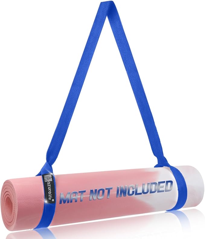 A AZURELIFE [MAT NOT Included] Yoga Mat Sling, Yoga Mat Straps for Carrying, Easy-Cinch Yoga Mat Holder Strap