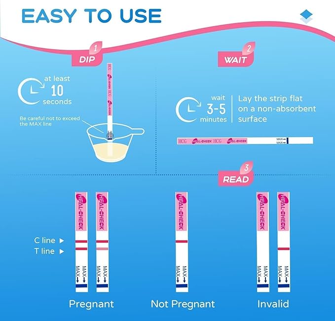 80 Count Pregnancy Tests with Cups, Bulk Pregnancy Test Strips for Detection at Home, Over 99% Accuracy, Individually Wrapped Fertility Tests, Extra-Wide 5mm HCG Tests, Pruebas De Embarazo