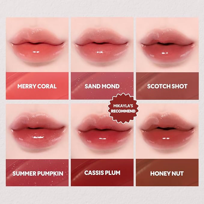 TIRTIR [*Mini Size Waterism Tinted Lip Gloss #03 Sand Mond, 0.06 Fl Oz – Kiss Ready Lipgloss, 12H Long Lasting Non Sticky Natural Tinted Glow Korean Multiuse Cheek and Lip Tint for Women gift