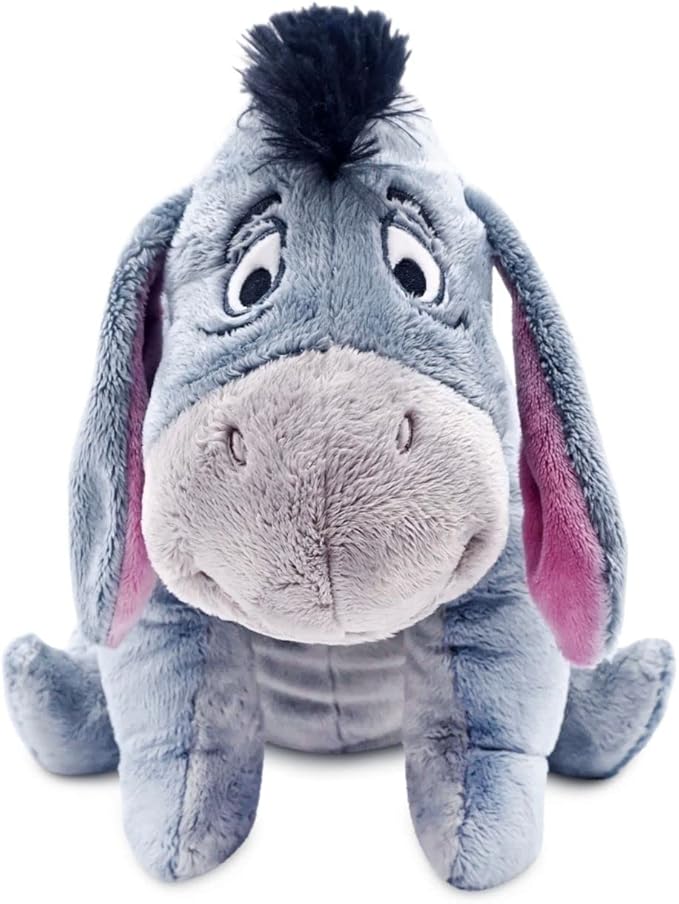 DISNEY STORE Official Eeyore Medium Soft Toy for Kids, Cuddly Character with Fuzzy Texture and Embroidered Details, Floppy Ears and Tail, Disney Plushy Suitable for All Ages.