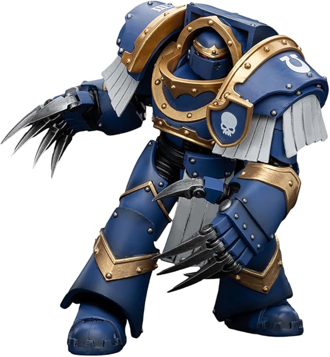 JOYTOY Warhammer 30K The Horus Heresy1/18 Action Figure Ultramarines Cataphractii Terminator Squad Terminator with Lightning Claws Collection Model