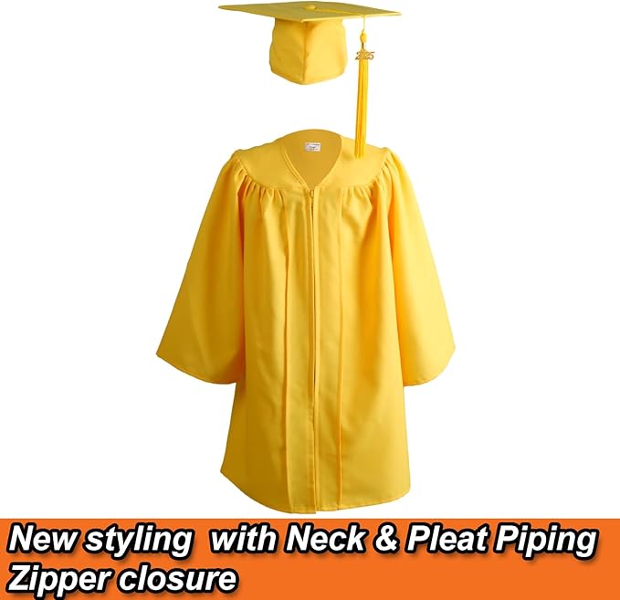 OSBO GradSeason Unisex Matte Kindergarten Graduation Gown Cap Tassel Set 2025