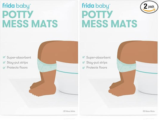 Frida Baby Potty Mess Mats | Disposable, Super-Absorbent Floor Pads for Easy Cleanup (Pack of 2)