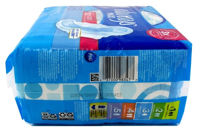 Always Pads Maxi Extra-Long Size 3-26 Count Super (6 Pack)