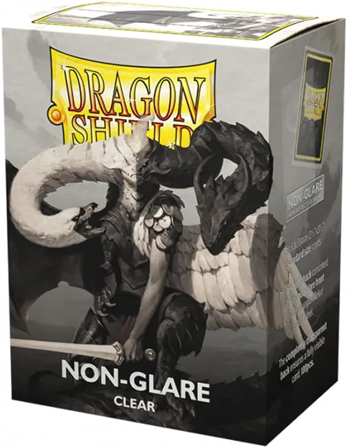 Dragon Shield | Standard Size Card Matte Sleeves | 100 CT - Non Glare Smooth & Tough Premium TCG Sleeves | Compatible with Pokemon, Flesh & Blood, One Piece & Magic the Gathering | Clear