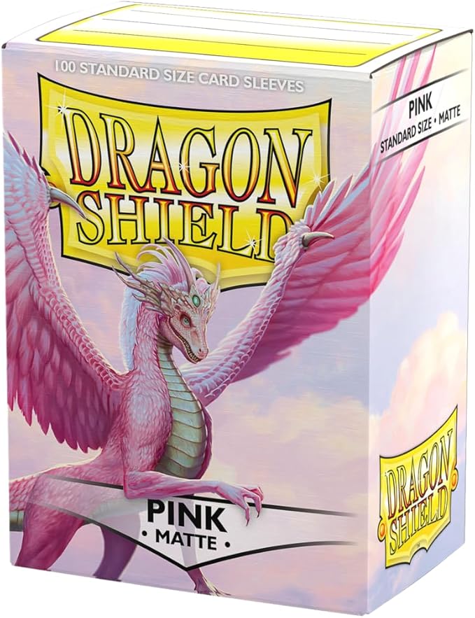 Dragon Shield | Standard Size Matte Card Sleeves | 100 CT - Smooth & Tough TCG Sleeves - Compatible with Pokemon, Flesh & Blood, One Piece & Magic The Gathering | Pink