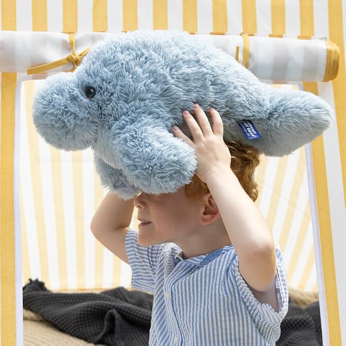 Vermont Teddy Bear Manatee Stuffed Animals - Ocean Stuffed Animal, Gray, 18"
