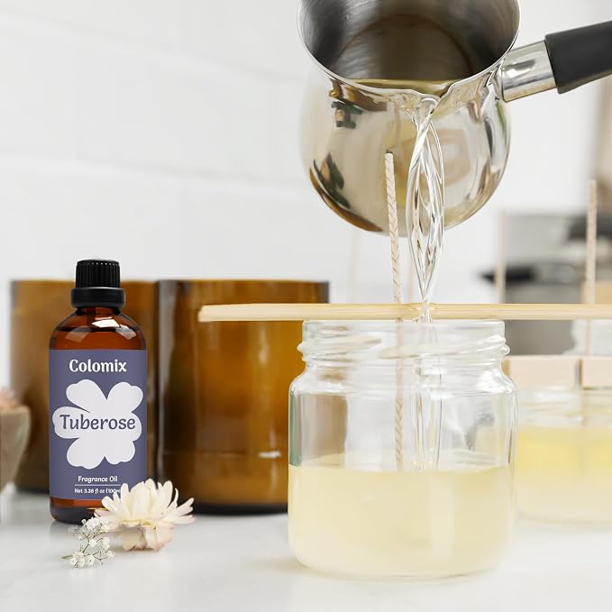 Premium 100ml Tuberose Fragrance Oil, Essential Oils for Diffusers for Home, Long-Lasiting Scented Oil for Candle Making, Soap Supplies and Tuberose Pefume and More, Spring Aroma Oil Gifts