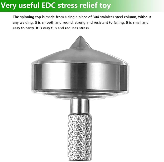 Stainless Steel Spinning Top, Precision Mini Desktop Gyroscope, Kill Time Reduce Stress ADHD Toys, Perfect Balance Gyro (Style 2)