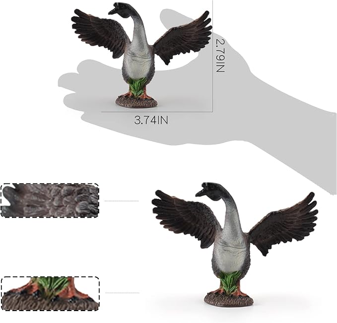 LC JoyCre Goose Figurine Toy Farm Animal Figurines for Toddlers Preschool Animals Figures Eduactional Project Diorama Model Toy for Kids 3 4 5 6