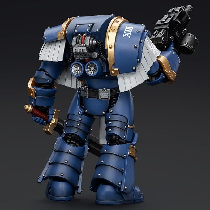 JOYTOY Warhammer 30K The Horus Heresy1/18 Action Figure Ultramarines Cataphractii Terminator Squad Sergeant with Power Sword Collection Model