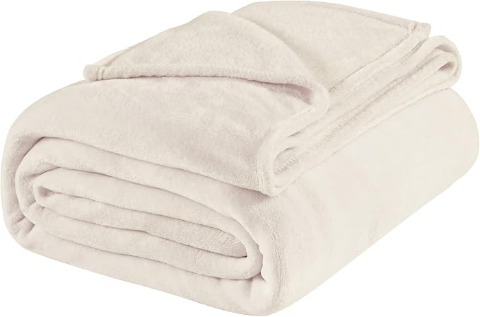 BEDELITE Fleece Blanket Soft Plush Twin Size Blanket Beige 60"x80" | Ultra Soft Fleece, Plush Microfiber, Lightweight Warmth, All Season Comfort, Fade Resistant, Machine Washable, Couch Sofa Bed