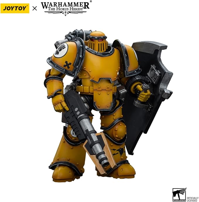 YIZRIO JoyToy Warhammer 40K Sons of Horus 1/18 Imperial Fists Legion MkIII Breacher Squad Legion Breacher with Lascutter 4.8in Action Figure Kits
