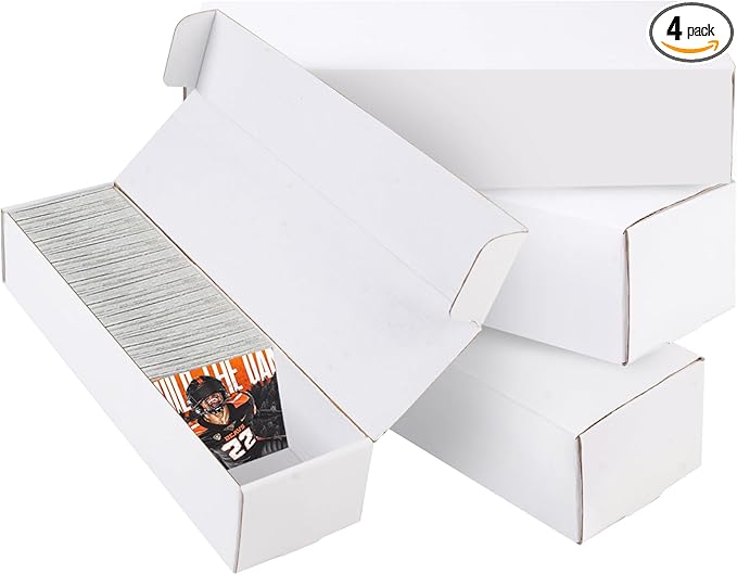 Card Storage Box,4-Pack • 1000 Count Card Box,Trading card storage box for TCG/Mtg/Sports Card Storage and Collection,14.4 INCH Horizontal